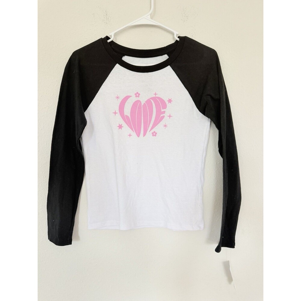 Hi Res Y2K Long Sleeve Baseball Tee Small Cotton Shirt Kidcore Kawaii E-Girl Top